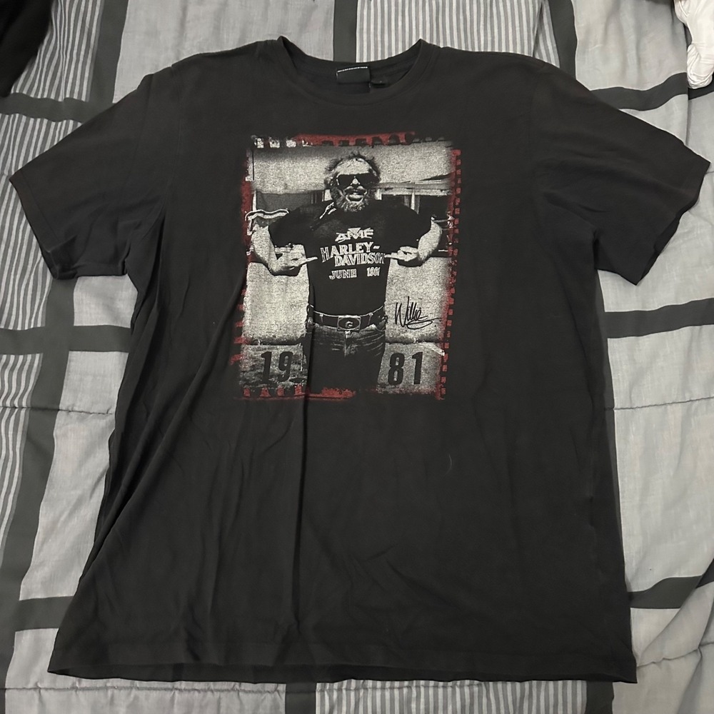 Harley Davidson Willie G T-Shirt Men's Size XL Black Vintage Print